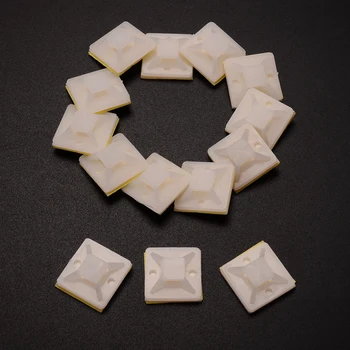 100 PCS/Pack Self Adhesive Cable Base Mounts White Cable Wire Zip Tie Mounts Bases Wall Holder Wiring Accessories 2cmX2cm
100 PCS/Pack Self Adhesive Cable Base Mounts White Cable Wire Zip Tie Mounts Bases Wall Holder Wiring Accessories 2cmX2cm