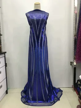 Blue Sequins Lace Fabric 2019 High Quality African Evening Dress Fabrics New Nigeria Sequined Embroidered Mesh Net Lace Fabric
Blue Sequins Lace Fabric 2019 High Quality African Evening Dress Fabrics New Nigeria Sequined Embroidered Mesh Net Lace Fabric