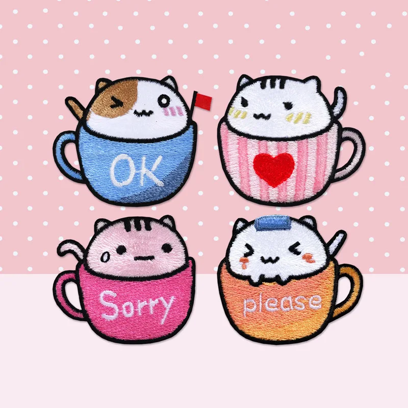 2pcs/set Cute Mood Teacup Cat Patch Cartoon Cat For Girl DIY Cloth Embroidery Hot Melt Adhesive Patches Handbook Bag Decoration
2pcs/set Cute Mood Teacup Cat Patch Cartoon Cat For Girl DIY Cloth Embroidery Hot Melt Adhesive Patches Handbook Bag Decoration