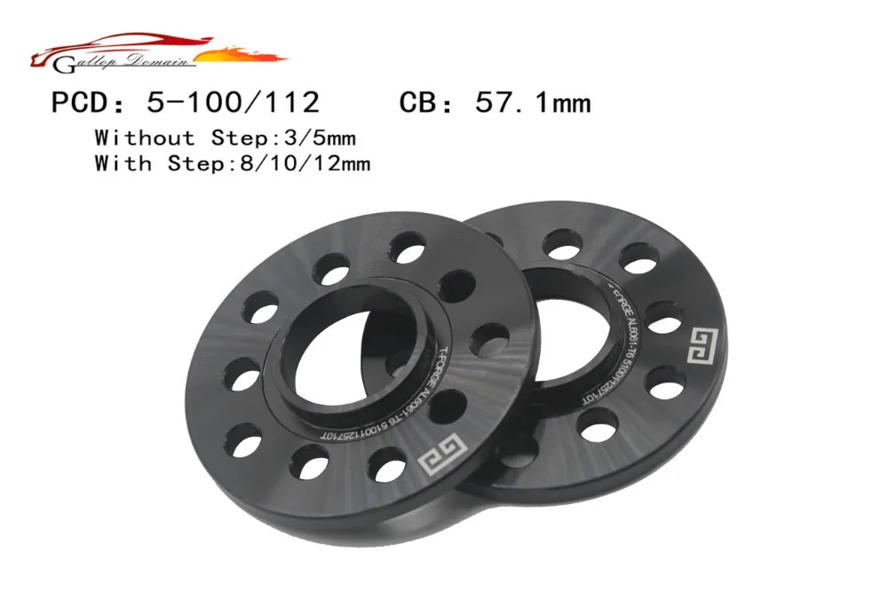 Gallop Domain 2PC 5x100/5x112 3/5/8mm Wheel Spacer 57.1mm Alloy Aluminum Forge Wheel Spacer suit for SEAT IBIZA LEON Car-Styling
Gallop Domain 2PC 5x100/5x112 3/5/8mm Wheel Spacer 57.1mm Alloy Aluminum Forge Wheel Spacer suit for SEAT IBIZA LEON Car-Styling