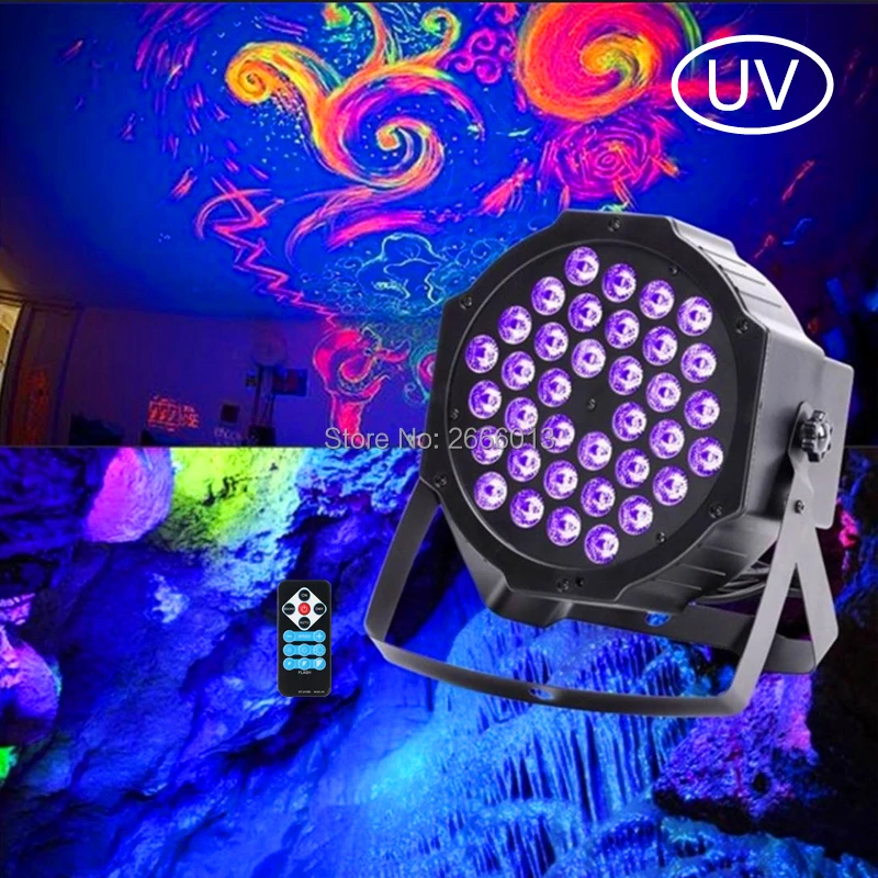 Wireless Remote Control UV LED Flat Par Light Violet Color Lighting With DMX512 For Disco DJ Party Purple Par LED Effect Lights
Wireless Remote Control UV LED Flat Par Light Violet Color Lighting With DMX512 For Disco DJ Party Purple Par LED Effect Lights