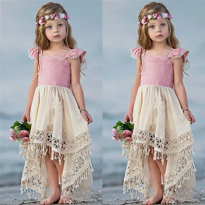 pink lace sundress