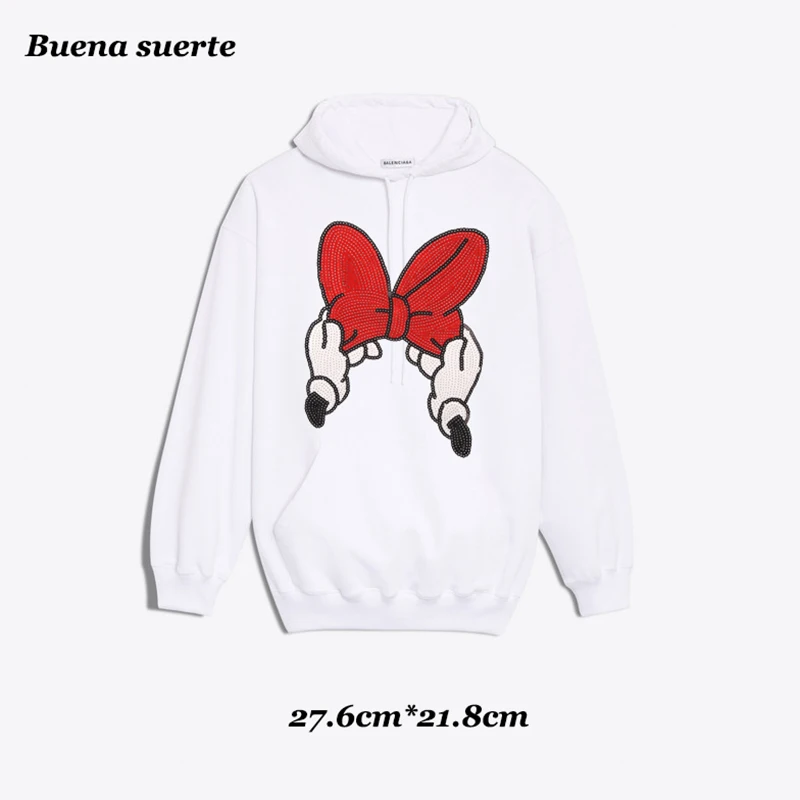 Hot Big Size Iron on Sequins Embroidered Patches Red Minnie Bow Stickers Clothing DIY Accessories Clothing T-shirt Applique
Hot Big Size Iron on Sequins Embroidered Patches Red Minnie Bow Stickers Clothing DIY Accessories Clothing T-shirt Applique