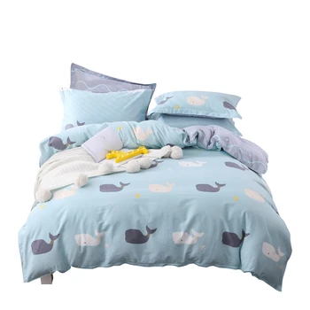 100% cotton whale print bedding sets kids cartoon style duvet cover fish animal home textile for boy girl adults 4pcs linen
100% cotton whale print bedding sets kids cartoon style duvet cover fish animal home textile for boy girl adults 4pcs linen