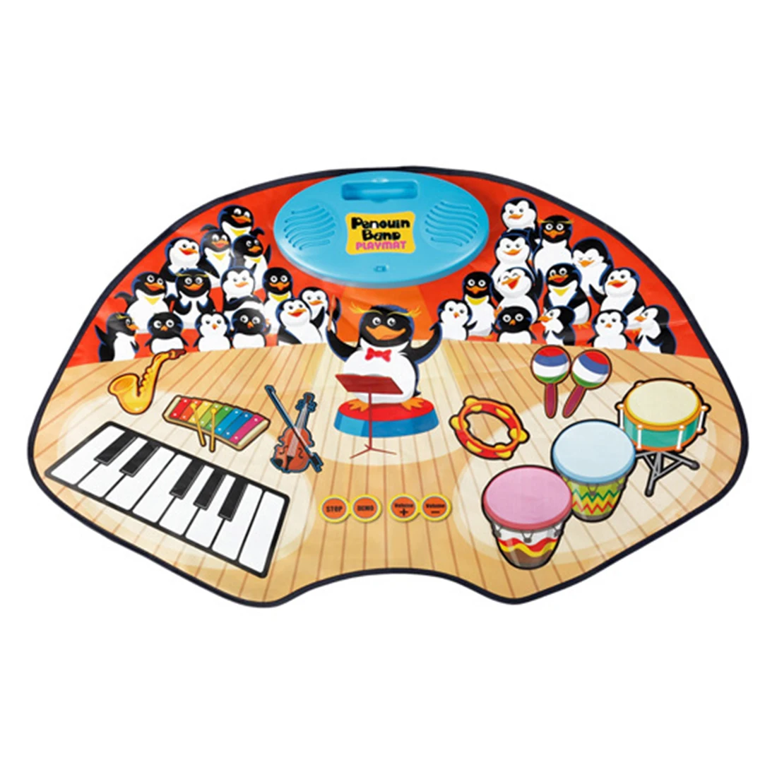 

Penguin Band Playmat Music Play Mat Rock 'N' Roll Electronic Drum Piano Toy Musical Sound Play Mat Instrument Kids Interaction