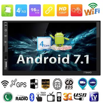 7" 2 Din Bluetooth Android 7.1 Quad Core 16G Car Stereo MP5/4 GPS Navigation Player FM/AM Car Radio Free EU America Map
7" 2 Din Bluetooth Android 7.1 Quad Core 16G Car Stereo MP5/4 GPS Navigation Player FM/AM Car Radio Free EU America Map