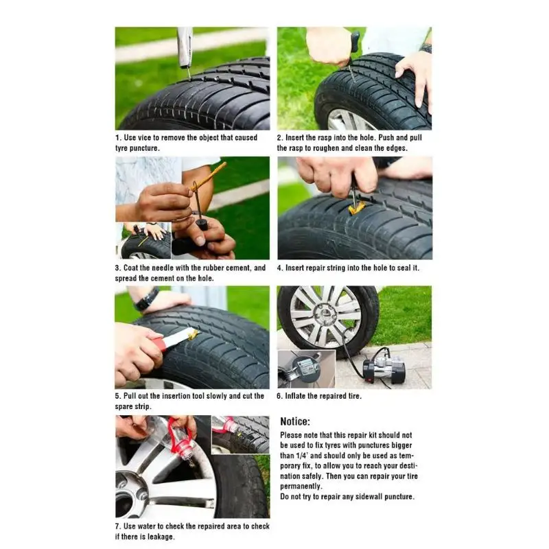 6Pcs/Set Car Auto tubeless Tire Repair Kit Tyre Puncture Plug Repair Tool Kit Puncture Tubeless Tire Plug Repair Tool New
6Pcs/Set Car Auto tubeless Tire Repair Kit Tyre Puncture Plug Repair Tool Kit Puncture Tubeless Tire Plug Repair Tool New