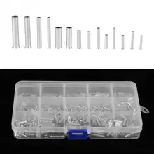 700 pièces/boîte 14 valeurs 10-22 AWG Non isolé virole cuivre bornes assortiment Kit pour câble métallique(China)