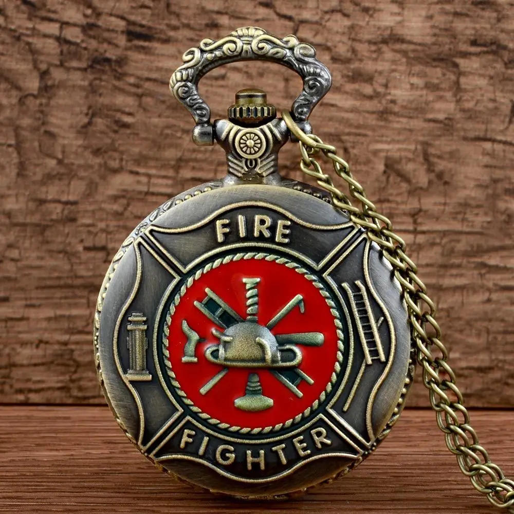 Vintage Bronze Fob Watch Steampunk Pocket Watch Men Pocket Watch Fire Fighter With Chain Necklace Pendant For Men And Women
Vintage Bronze Fob Watch Steampunk Pocket Watch Men Pocket Watch Fire Fighter With Chain Necklace Pendant For Men And Women