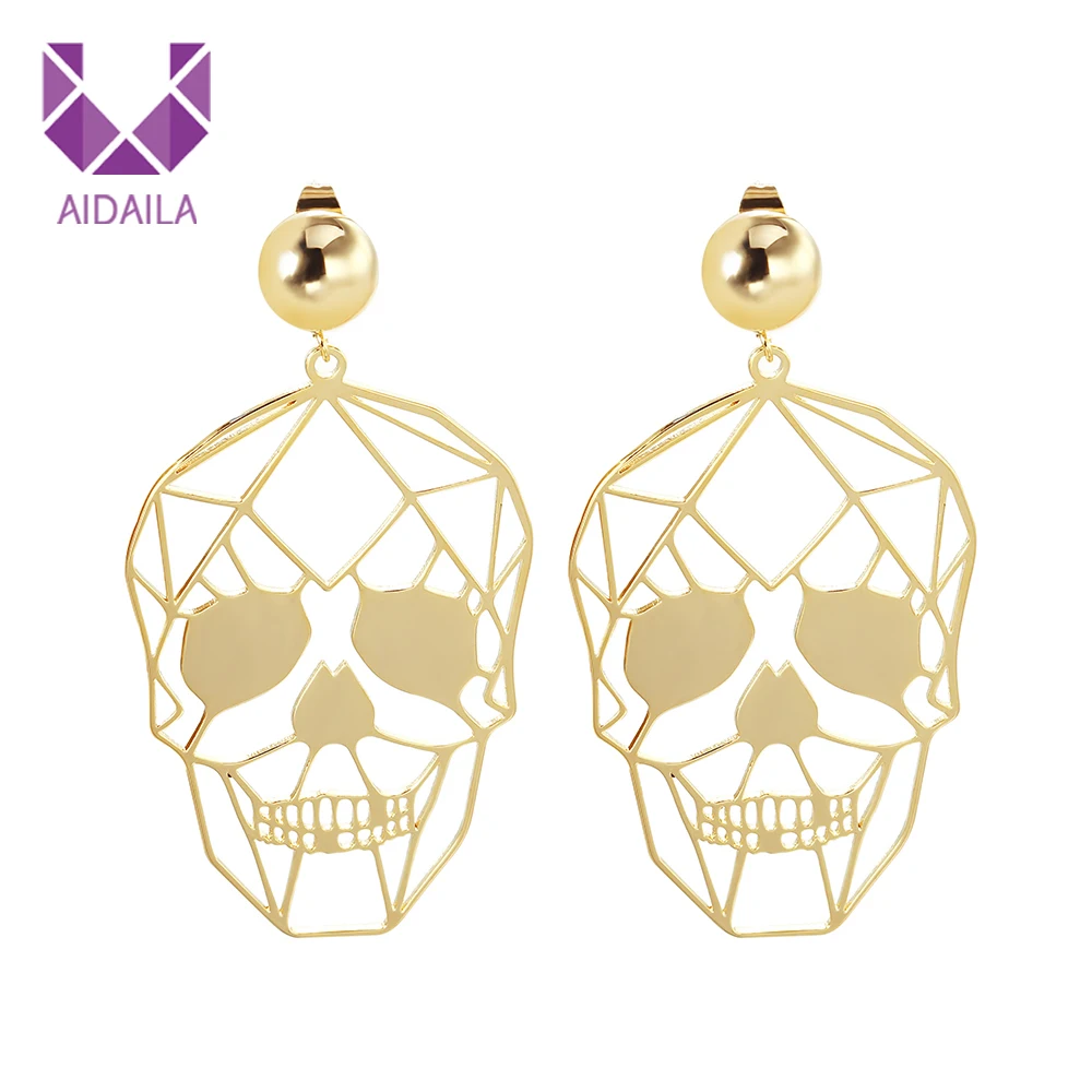 Women Statement Skeleton Earrings Hollow Copper Brass Material Metal Earrings New Fashion Jewelry High Quality
Women Statement Skeleton Earrings Hollow Copper Brass Material Metal Earrings New Fashion Jewelry High Quality