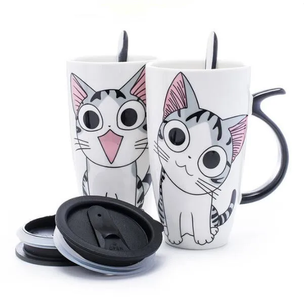 600ml Creative Cat Ceramic Mug With Lid And Spoon Cartoon Milk Coffee Tea Cup Porcelain Mugs Nice Gifts
600ml Creative Cat Ceramic Mug With Lid And Spoon Cartoon Milk Coffee Tea Cup Porcelain Mugs Nice Gifts