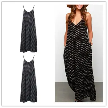 New trendy Dot Black Printed v-neck Bodycon Women Summer sleeveless S-XL Long maxi Dress Sundress Vestidos femme 2019
New trendy Dot Black Printed v-neck Bodycon Women Summer sleeveless S-XL Long maxi Dress Sundress Vestidos femme 2019