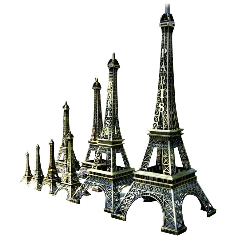 

Vintage Decor Metal Craft Retro Antique Bronze Eiffel Tower Model Home Decoration 10cm/13cm/15cm/18cm/25cm/32cm/38cm/48cm