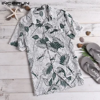 INCERUN Men Hawaiian Shirt Floral Print Casual Button Lapel Short Sleeve Beach Shirt Men Camisa Masculina 2020 S-5XL Summer
INCERUN Men Hawaiian Shirt Floral Print Casual Button Lapel Short Sleeve Beach Shirt Men Camisa Masculina 2020 S-5XL Summer