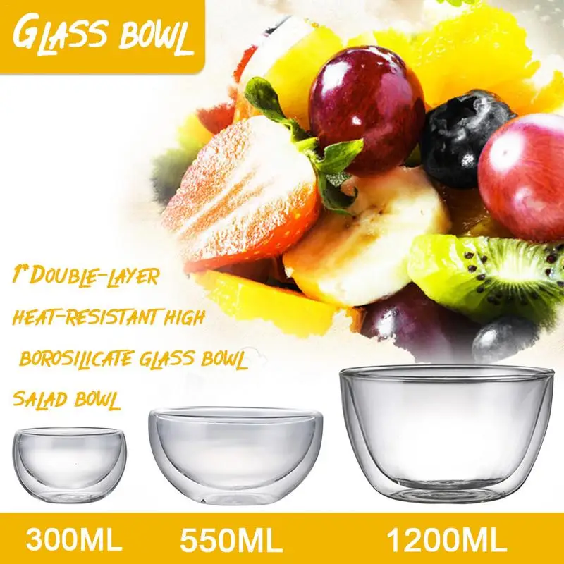 Double-layer Heat-resistant High Borosilicate Glass Bowl Salad Bowl Microwave Tableware
Double-layer Heat-resistant High Borosilicate Glass Bowl Salad Bowl Microwave Tableware
