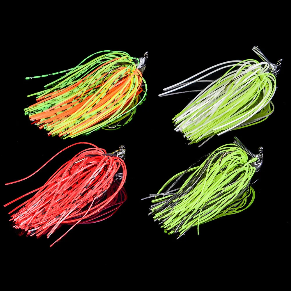 LEO 7g/10g Lifelike Fishing Buzz Bait Spinnerbait Lure with Jig Head Hook Mixed Color Silicone Lure With Flexible Brush
LEO 7g/10g Lifelike Fishing Buzz Bait Spinnerbait Lure with Jig Head Hook Mixed Color Silicone Lure With Flexible Brush