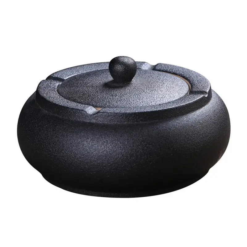 Innovative Ceramic Ashtray With Lid Vintage Style Black Pottery Ashtray Crafts Ornaments Home Bedroom Living Room Decoration
Innovative Ceramic Ashtray With Lid Vintage Style Black Pottery Ashtray Crafts Ornaments Home Bedroom Living Room Decoration