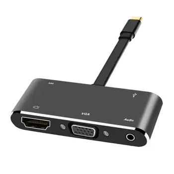 ALLOYSEED 5 in 1 USB-C Type-C to HDMI 4K Apapter VGA Cable Audio USB3.0 PD Converter HUB Cable Cord for Macbok Pro
ALLOYSEED 5 in 1 USB-C Type-C to HDMI 4K Apapter VGA Cable Audio USB3.0 PD Converter HUB Cable Cord for Macbok Pro