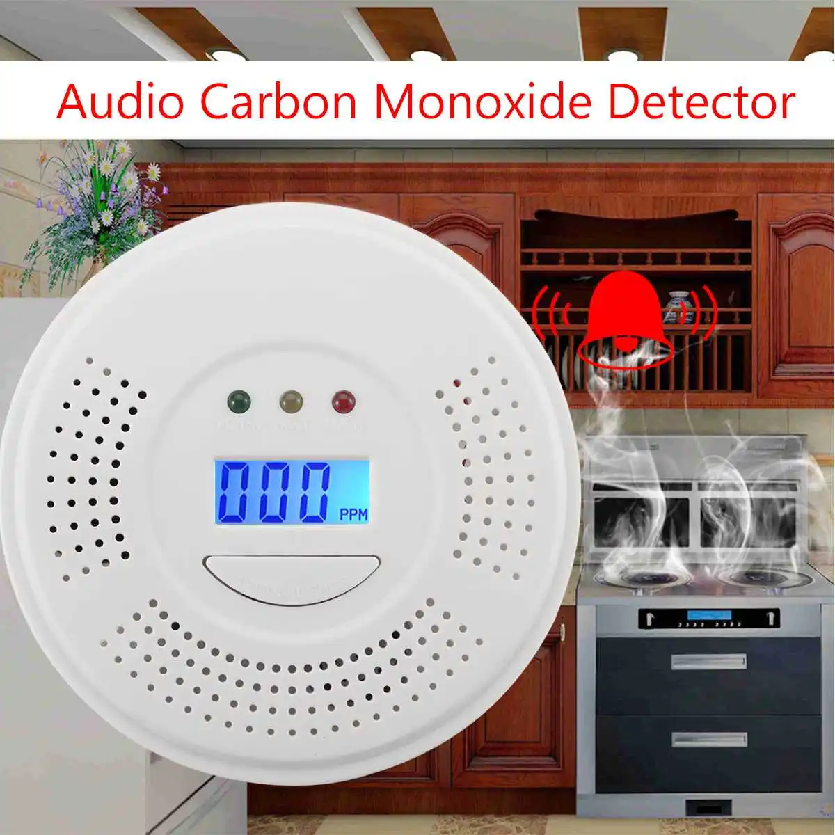 Home Kitchen Security Wireless LCD Digital CO Gas Sensors Carbon Monoxide Detector Audio Sound Poisoning Alarm Detector
Home Kitchen Security Wireless LCD Digital CO Gas Sensors Carbon Monoxide Detector Audio Sound Poisoning Alarm Detector
