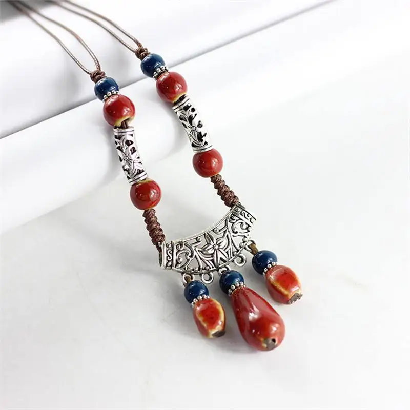 Women Sweater Necklace Vintage Ethnic Ceramic Drop Tassel Pendant Women's Long Necklace Retro Jewelry Ladies Sweater Neck Chain
Women Sweater Necklace Vintage Ethnic Ceramic Drop Tassel Pendant Women's Long Necklace Retro Jewelry Ladies Sweater Neck Chain