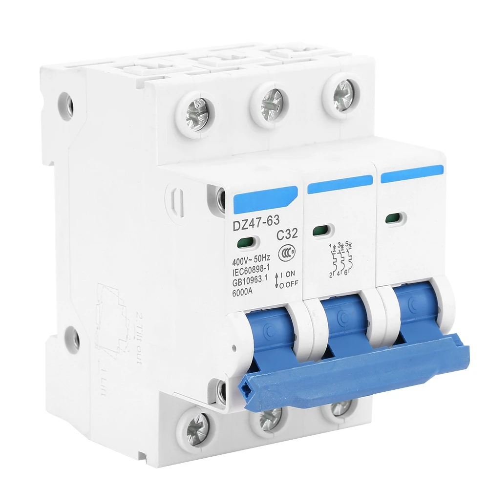 DZ47-63 3P 32A 400V Earth Leakage Protection Circuit Breaker Air Type Protection Circuit Breaker
DZ47-63 3P 32A 400V Earth Leakage Protection Circuit Breaker Air Type Protection Circuit Breaker