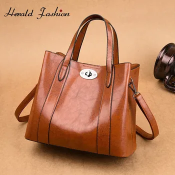 Herald Fashion Women Handbags Quality Leather Casual Top-handle Tote Bag Female Shoulder Bag Ladies' Simple Style Messenger Bag
Herald Fashion Women Handbags Quality Leather Casual Top-handle Tote Bag Female Shoulder Bag Ladies' Simple Style Messenger Bag
