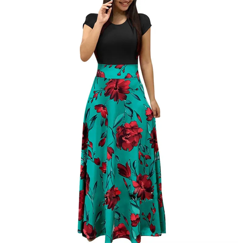 2019 Women Dress Short Sleeve Autumn Dresses Casual Floral Print Patchwork Slim Long Clothes Streetwear Female Dress Vestidos
2019 Women Dress Short Sleeve Autumn Dresses Casual Floral Print Patchwork Slim Long Clothes Streetwear Female Dress Vestidos