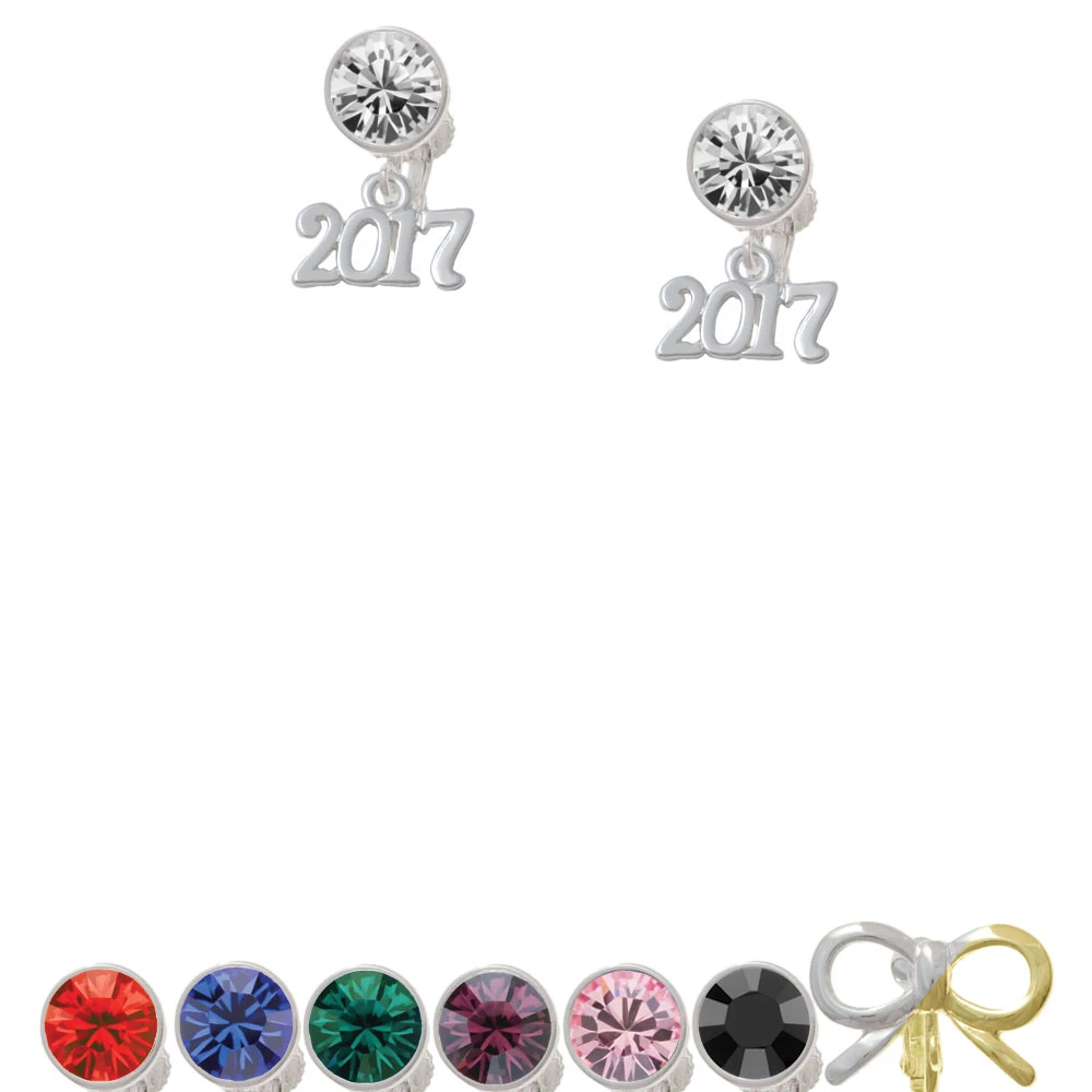 Horizontal Year - 2017 Crystal Clip On Earrings | Украшения и аксессуары