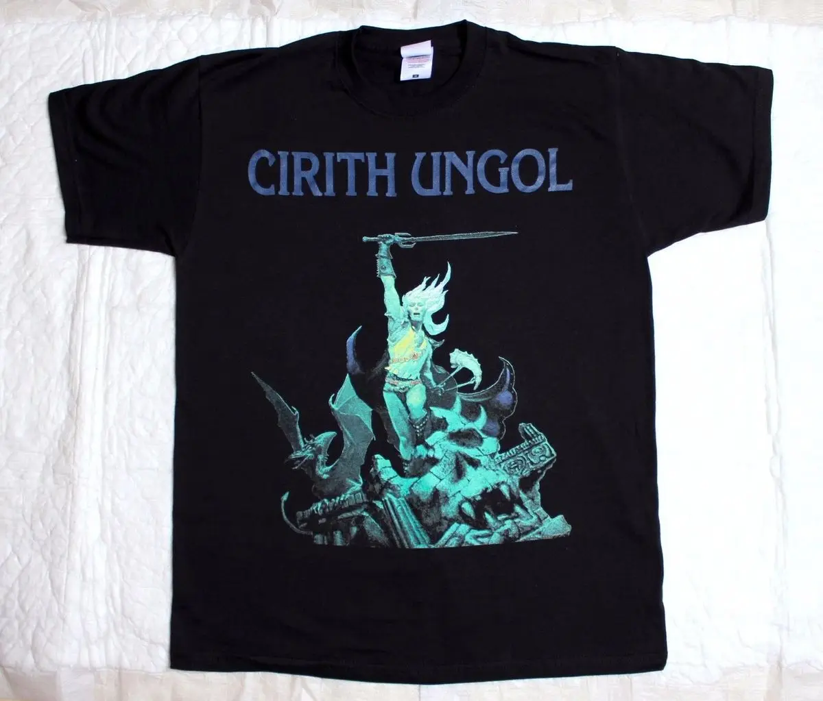 

CIRITH UNGOL FROST AND FIRE '80 HEAVY METAL BAND PAGAN ALTAR NEW BLACK T-SHIRT Summer Style Fashion Men T Shirts Top Tee