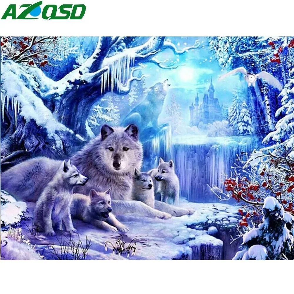 AZQSD Diamond Mosaic Snow Wolf 5D DIY Full Square Diamond Embroidery Winter Diamond Painting Cross Stitch Handmade Home Decor
AZQSD Diamond Mosaic Snow Wolf 5D DIY Full Square Diamond Embroidery Winter Diamond Painting Cross Stitch Handmade Home Decor