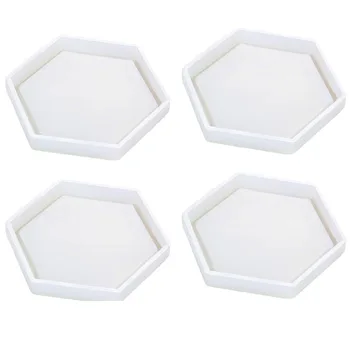 4 Pack Hexagon Silicone Coaster Molds Silicone Resin Mold, Clear Epoxy Molds For Casting With Resin, Concrete, Cement And Poly
4 Pack Hexagon Silicone Coaster Molds Silicone Resin Mold, Clear Epoxy Molds For Casting With Resin, Concrete, Cement And Poly