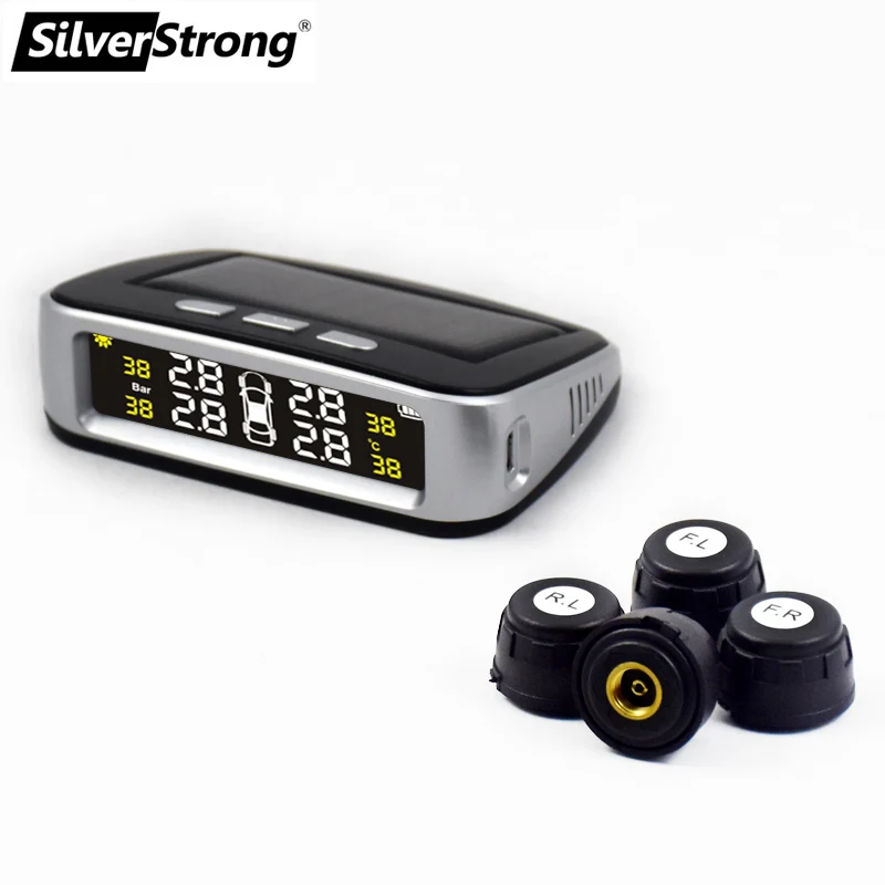 SilverStrong Solar TPMS Car Tire Pressure Alarm Monitor System Display 4External / Internal Sensor for Android Car DVD
SilverStrong Solar TPMS Car Tire Pressure Alarm Monitor System Display 4External / Internal Sensor for Android Car DVD