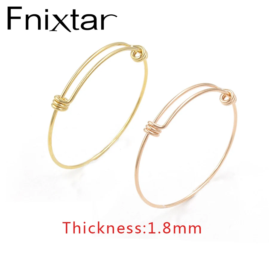 Fnixtar Thickness 1.8mm Stainless Steel Wire Bangles Adjustable DIY Charms Bracelet Bangle for DIY Jewelry Making 10piece/lot
Fnixtar Thickness 1.8mm Stainless Steel Wire Bangles Adjustable DIY Charms Bracelet Bangle for DIY Jewelry Making 10piece/lot