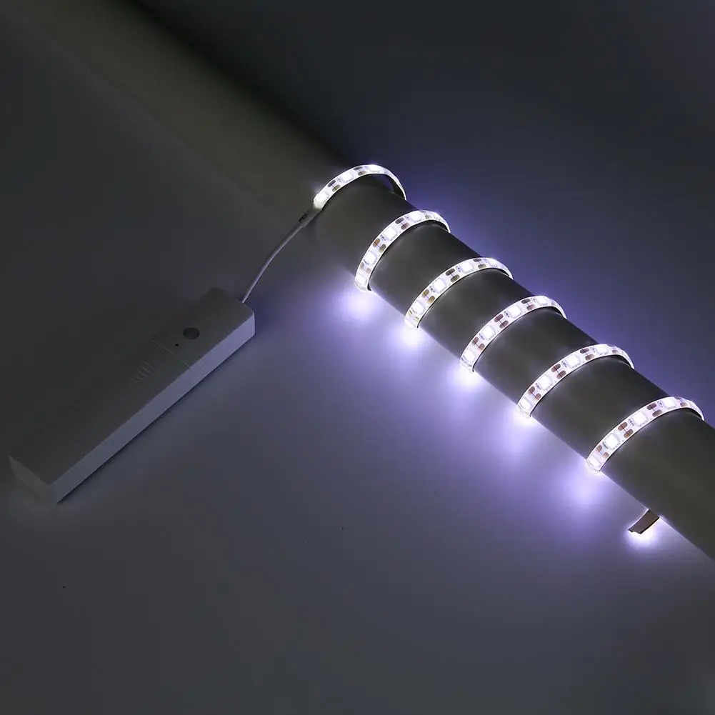 1 м 60 светодиодный PIR датчик движения кровать свет гирлянда ночник шкаф лампа |