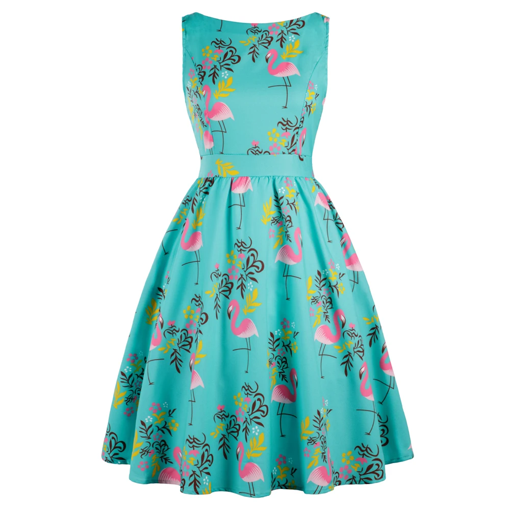 Wipalo Women Plus Size Floral Print Vintage Dress Round Neck Sleeveless Belted Retro Swing Party Dress Flamingo Dress Vestidos
Wipalo Women Plus Size Floral Print Vintage Dress Round Neck Sleeveless Belted Retro Swing Party Dress Flamingo Dress Vestidos