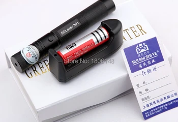 Strong power military Flashlight 100000m 100w 532nm high power green laser pointers burn matches & Burning cigarettes+gift Box