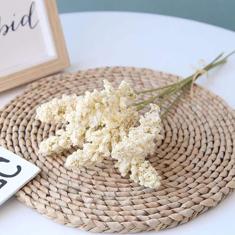6pcs bundle artificial vanilla spike Foam flowers mini berry fake flower for home wedding decoration cereals faux plant bunch
6pcs bundle artificial vanilla spike Foam flowers mini berry fake flower for home wedding decoration cereals faux plant bunch