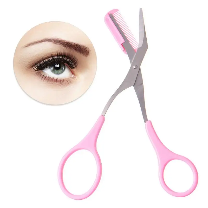 1pc Makeup Eyelash Hair Scissors Eyebrow Trimmer Eyelash Hair Clips Scissors Comb Shaping Eyebrow Grooming Tesoura Sobrancelha
1pc Makeup Eyelash Hair Scissors Eyebrow Trimmer Eyelash Hair Clips Scissors Comb Shaping Eyebrow Grooming Tesoura Sobrancelha
