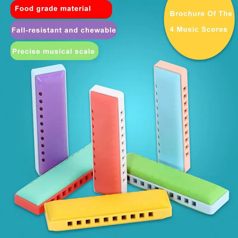 Dual-color 10-hole Plastic Harmonica Mouth Organ Puzzle Instrument Early Education Toy For Children
Dual-color 10-hole Plastic Harmonica Mouth Organ Puzzle Instrument Early Education Toy For Children