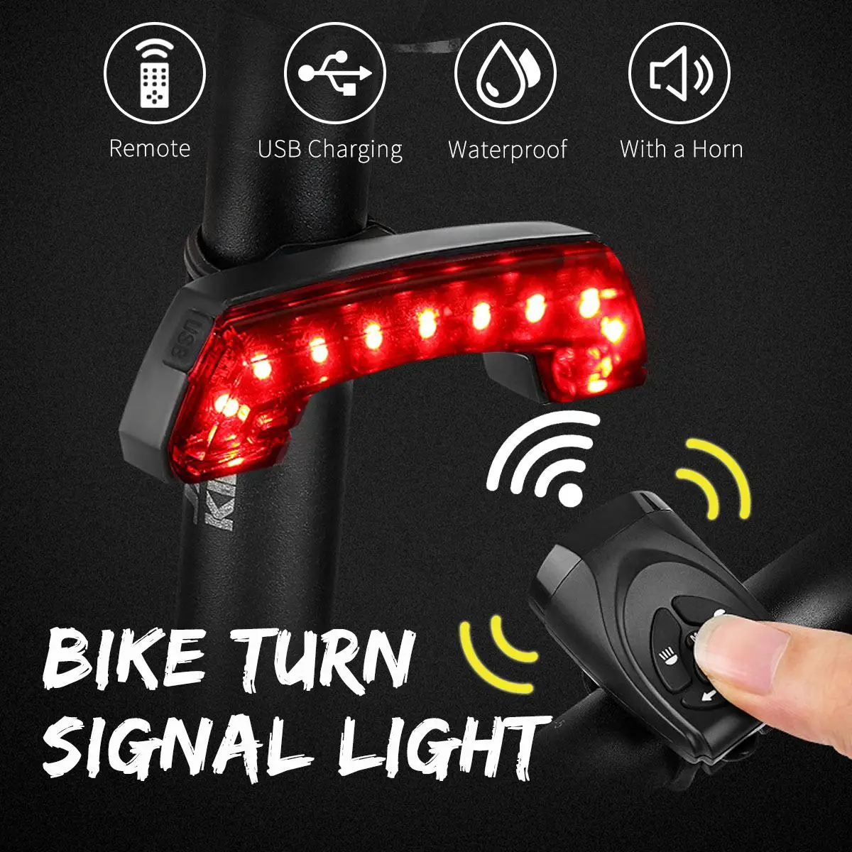 Waterproof LED Bike Taillight Cycling Light Lamp Mount USB Rechargeable Front Rear Bicycle Light With Horn Bicycle Accessories
Waterproof LED Bike Taillight Cycling Light Lamp Mount USB Rechargeable Front Rear Bicycle Light With Horn Bicycle Accessories
