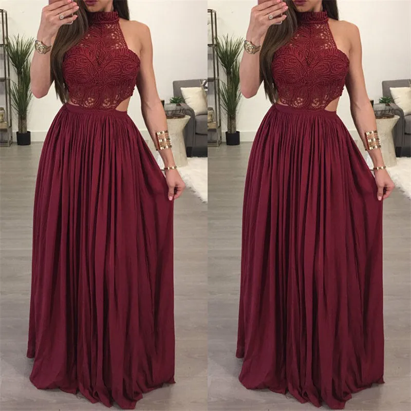 Women's Soldi Summer Boho Formal Long Maxi Lace Party Cocktail Beach Sleeveless Hanging Neck Dress Sundress
Women's Soldi Summer Boho Formal Long Maxi Lace Party Cocktail Beach Sleeveless Hanging Neck Dress Sundress