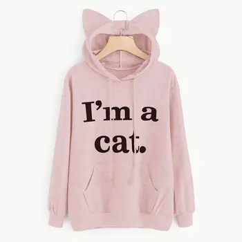 Fashion Female cat sweatshirt Women Ladies Solid Long Sleeve Casual Hooded Sweatshirt Pullover Top clothes 3D Ear Hoodies
Fashion Female cat sweatshirt Women Ladies Solid Long Sleeve Casual Hooded Sweatshirt Pullover Top clothes 3D Ear Hoodies