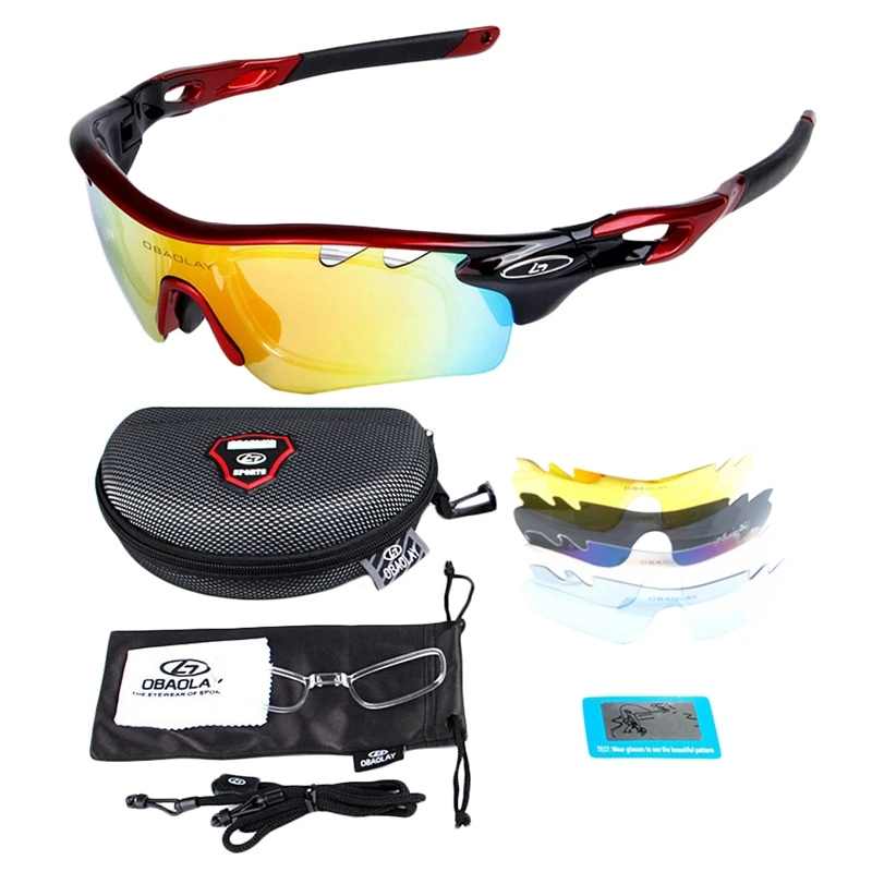 Obaolay 5 Lens Polarized Cycling Sunglasses Sport Cycling Glasses Cycling Eyewear Bicycle Glasses
Obaolay 5 Lens Polarized Cycling Sunglasses Sport Cycling Glasses Cycling Eyewear Bicycle Glasses