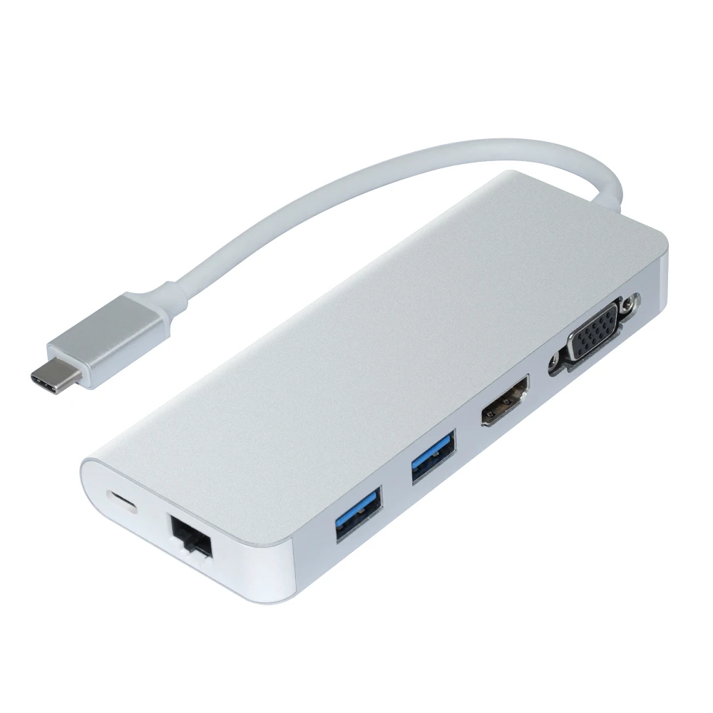 PPYY NEW -Type C Pd Charging Rj45 Network Port 4K Hdmi Vga Usb3.0 Hub Adapter For Windows 10 Apple Mac Os Lenovo Huawei Xiaomi
PPYY NEW -Type C Pd Charging Rj45 Network Port 4K Hdmi Vga Usb3.0 Hub Adapter For Windows 10 Apple Mac Os Lenovo Huawei Xiaomi