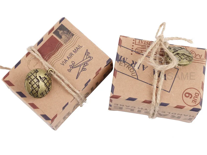 Vintage Favor Kraft Paper Candy Box Travel Theme Airplane Air Mail Gift Packaging Boxes Wedding Souvenirs scatole regalo Rustic
Vintage Favor Kraft Paper Candy Box Travel Theme Airplane Air Mail Gift Packaging Boxes Wedding Souvenirs scatole regalo Rustic