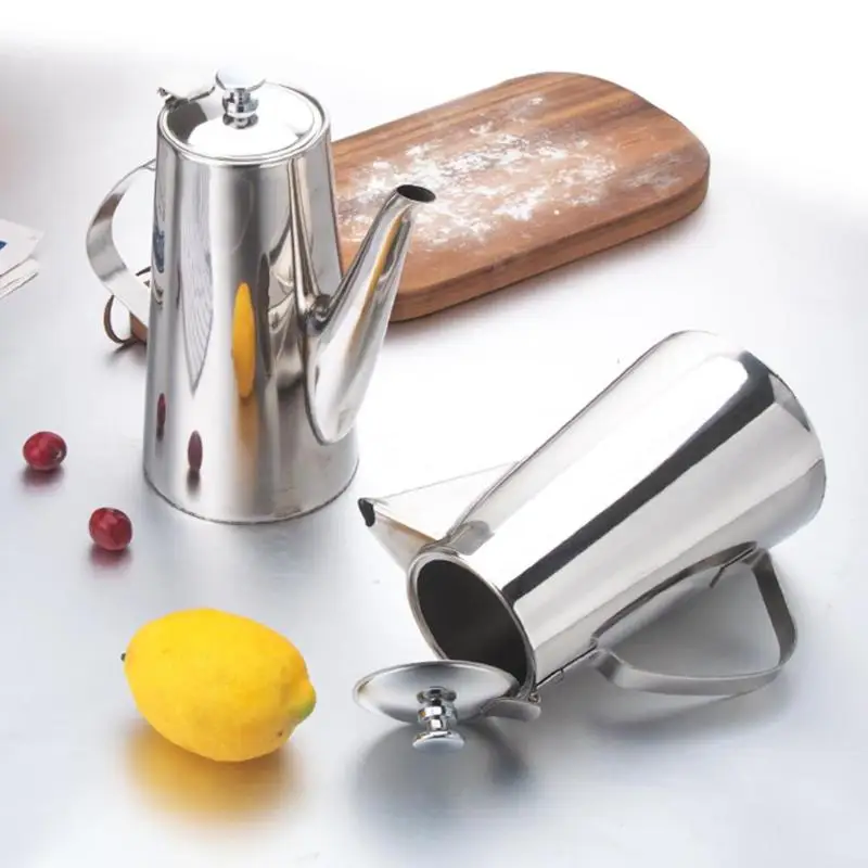 1.5L Stainless Steel Water Pot Kettle Handheld Teapot Coffee Pot High Capacity Cold Water Kettle Home Drinkware 
1.5L Stainless Steel Water Pot Kettle Handheld Teapot Coffee Pot High Capacity Cold Water Kettle Home Drinkware