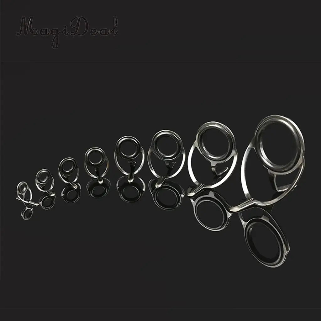 8pcs/set Fishing Rod Eye Ring 6# - 30# Double Leg Guides Line Rings for Spinning/Carp Rod
8pcs/set Fishing Rod Eye Ring 6# - 30# Double Leg Guides Line Rings for Spinning/Carp Rod