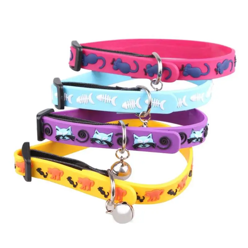 1pcs Adjustable Dog Cat Collar Silicone Puppy Collars Leash Necklace Strap Colorful with Bell for Small Medium Dogs Pet Supplies
1pcs Adjustable Dog Cat Collar Silicone Puppy Collars Leash Necklace Strap Colorful with Bell for Small Medium Dogs Pet Supplies
