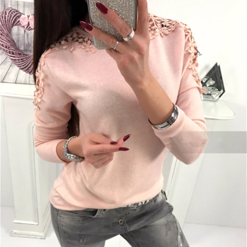 Fashion Women Loose Casual Long Sleeve Cotton Blouse Tops Solid Lace Patchwork Tops Blouse Shirt Femme Mujer Blusa
Fashion Women Loose Casual Long Sleeve Cotton Blouse Tops Solid Lace Patchwork Tops Blouse Shirt Femme Mujer Blusa