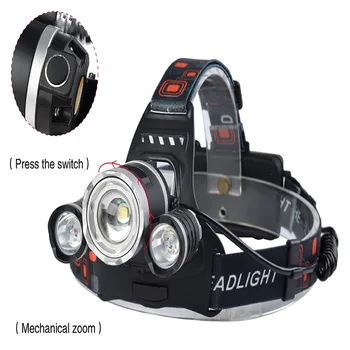 

XANES 746 800 Lumens Led HeadLamps T6 XPE LED Bicycle Headlight Mechanical Zoom Outdoor Sports HeadLamp 4 Modes Lighing Lamps